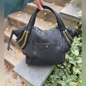 Gorgeous black leather handbag by Kelsi Dagger EUC